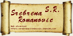 Srebrena Romanović vizit kartica